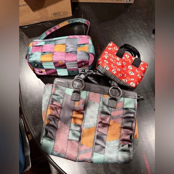 Harveys Lot of 3 Disney Nightmare Before Christmas Sally Lola, Baguette &Skulls - Picture 3 of 8